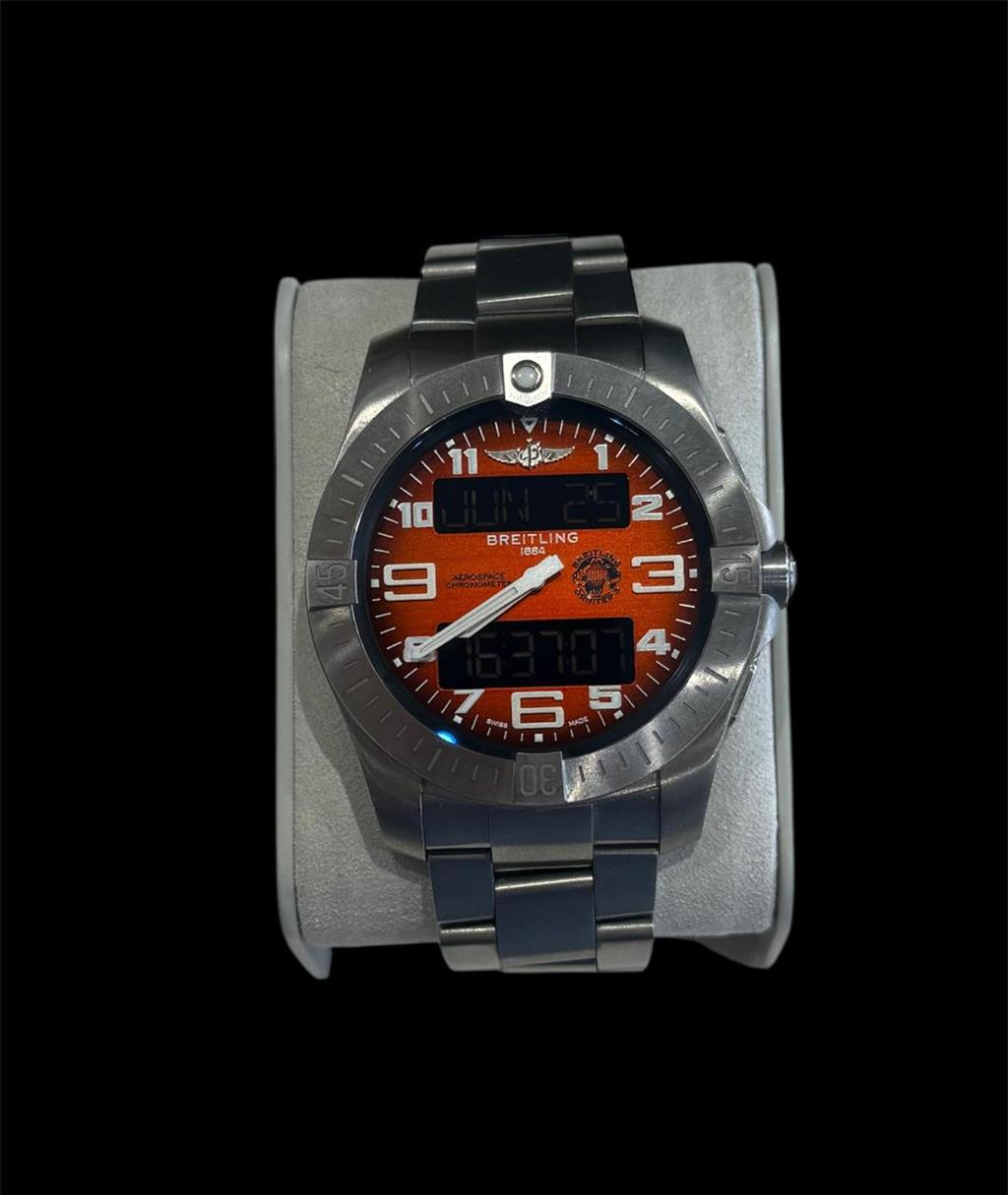 BREITLING AEROSPACE B70 ORBITER TITANIUM ORANGE DIAL
