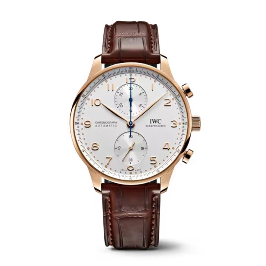 IWC Portugieser Chronograph 18K gold case 41 silver dial IW371611