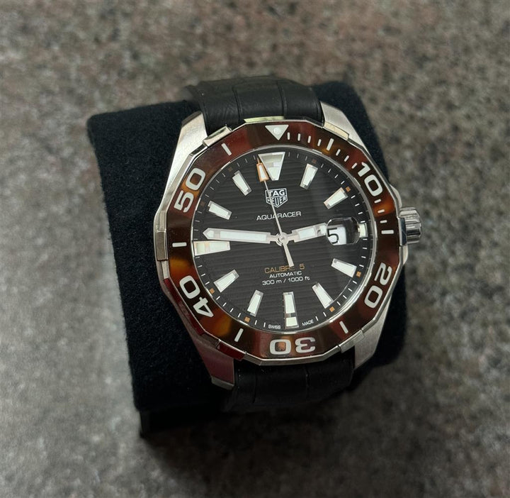TAG HEUER AQUARACER 43MM TORTOISE SHELL BEZEL