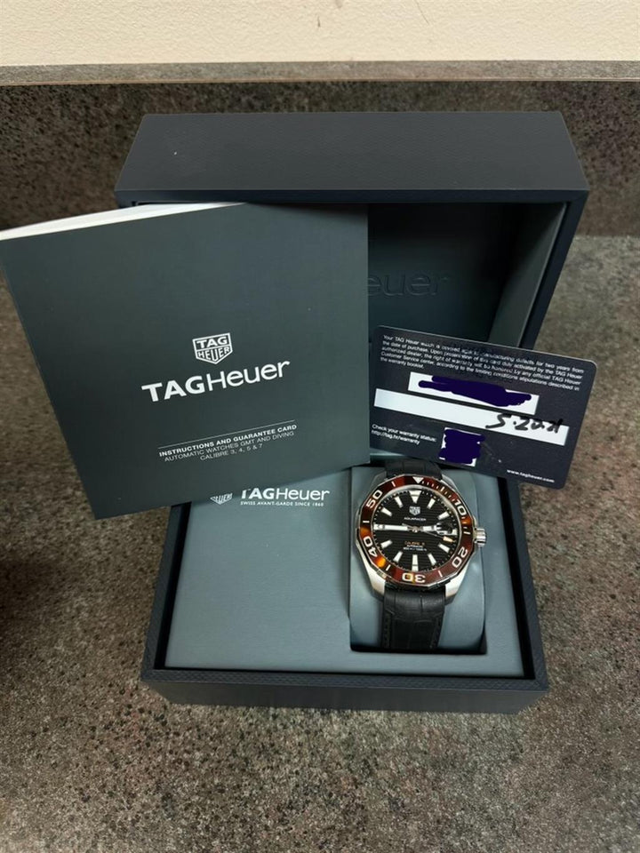 TAG HEUER AQUARACER 43MM TORTOISE SHELL BEZEL