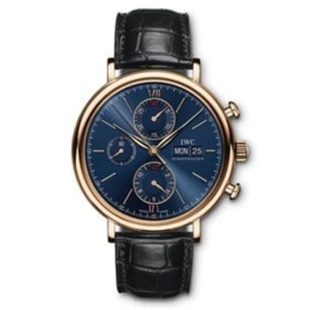 IWC Portofino Chronograph 42 18K gold case blue dial  IW391035