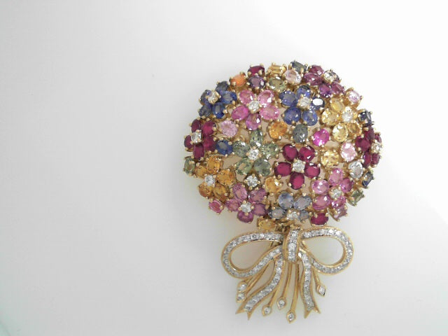 Colored Stone Pins and Brooche